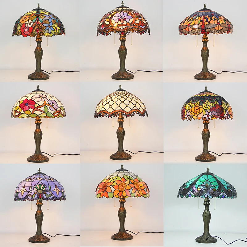 16inch 40cm European Retro Luxury Classical American Art Tiffany Desk Light Stained Glass Church Home Bedside Lamp for Bedroom
16inch 40cm European Retro Luxury Classical American Art Tiffany Desk Light Stained Glass Church Home Bedside Lamp for Bedroom