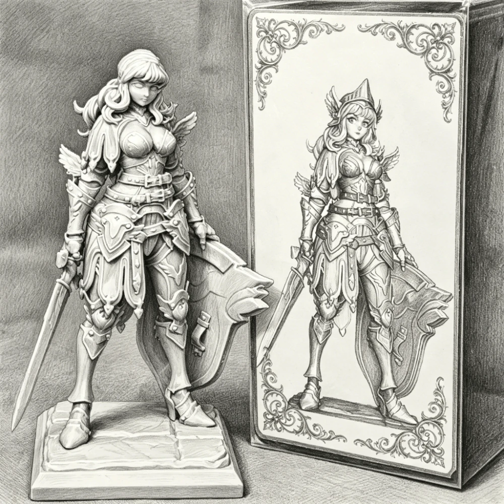 75mm Cast Resin Model Assembly Kit, Female Knight Resin Model Toy, Unpainted 1/24
75mm Cast Resin Model Assembly Kit, Female Knight Resin Model Toy, Unpainted 1/24