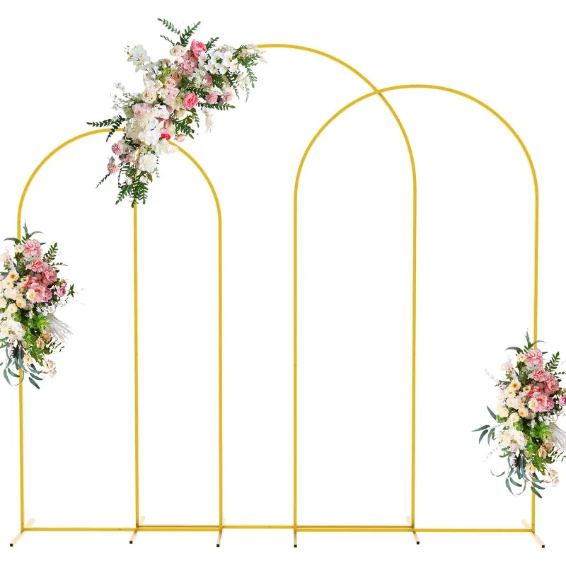 Wokceer Wedding Arch Backdrop Stand 8FT,7.2FT,6.6FT Set of 3 Gold Metal Arch Backdrop Stand for Wedding Ceremony Arch Decoration
Wokceer Wedding Arch Backdrop Stand 8FT,7.2FT,6.6FT Set of 3 Gold Metal Arch Backdrop Stand for Wedding Ceremony Arch Decoration