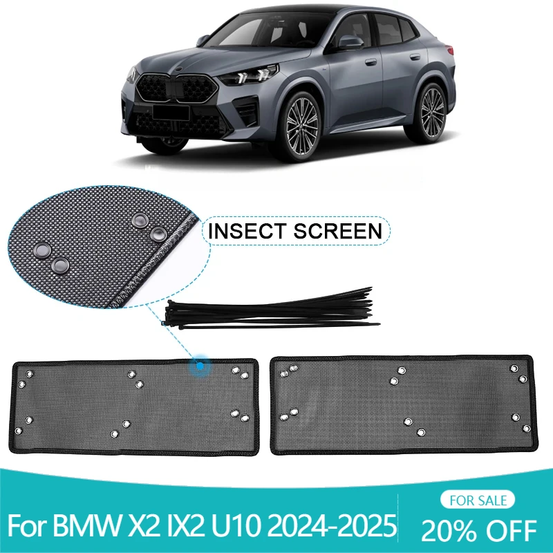 For BMW X2 IX2 U10 2024-2025 2PCS Car Insect-proof Air Inlet Protection Cover Airin Insert Net Auto Vent Racing Grill Filter
For BMW X2 IX2 U10 2024-2025 2PCS Car Insect-proof Air Inlet Protection Cover Airin Insert Net Auto Vent Racing Grill Filter