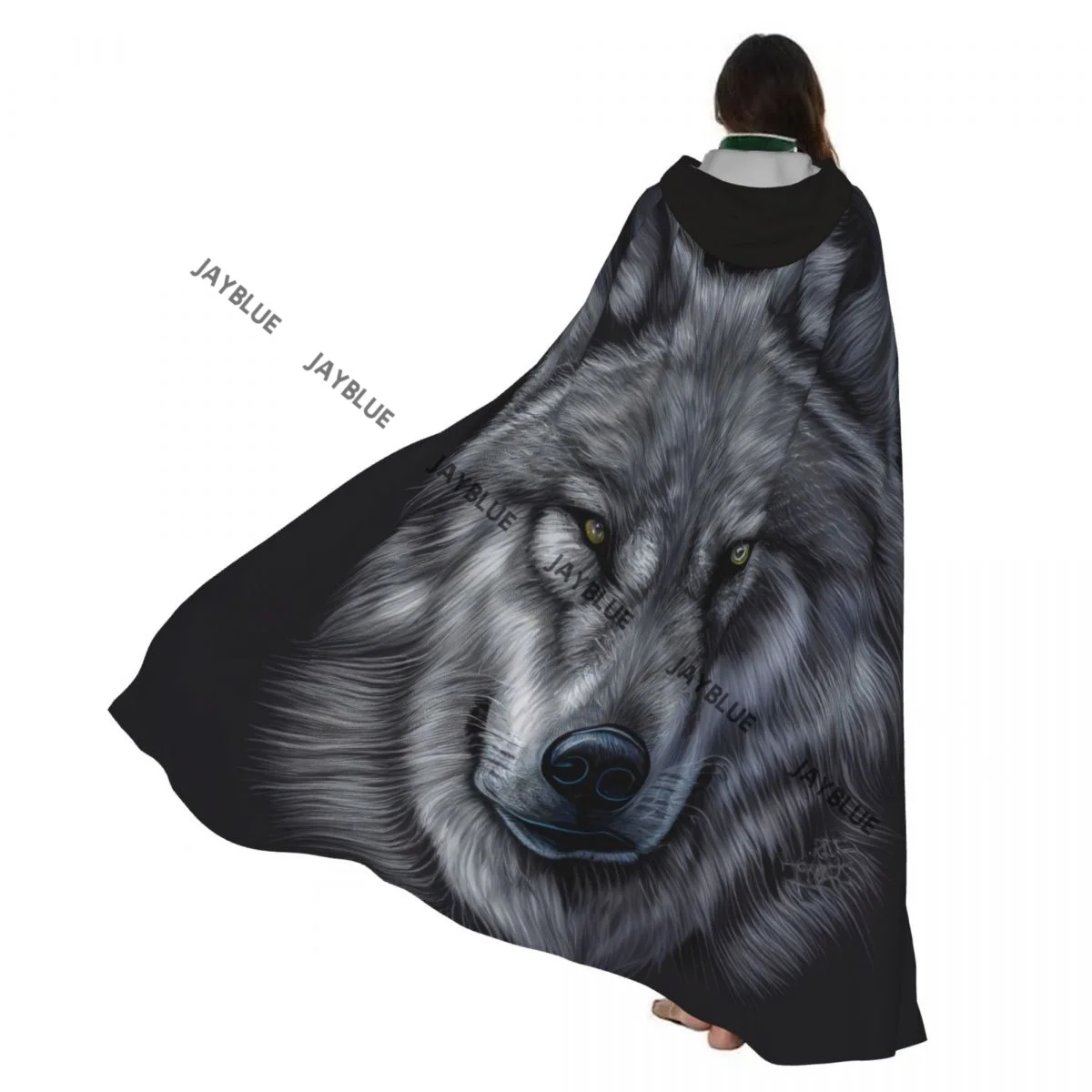Adult Cloak Cape Hooded Wolf Illustration Medieval Costume Witch Wicca Vampire Elf Purim Carnival Party
Adult Cloak Cape Hooded Wolf Illustration Medieval Costume Witch Wicca Vampire Elf Purim Carnival Party