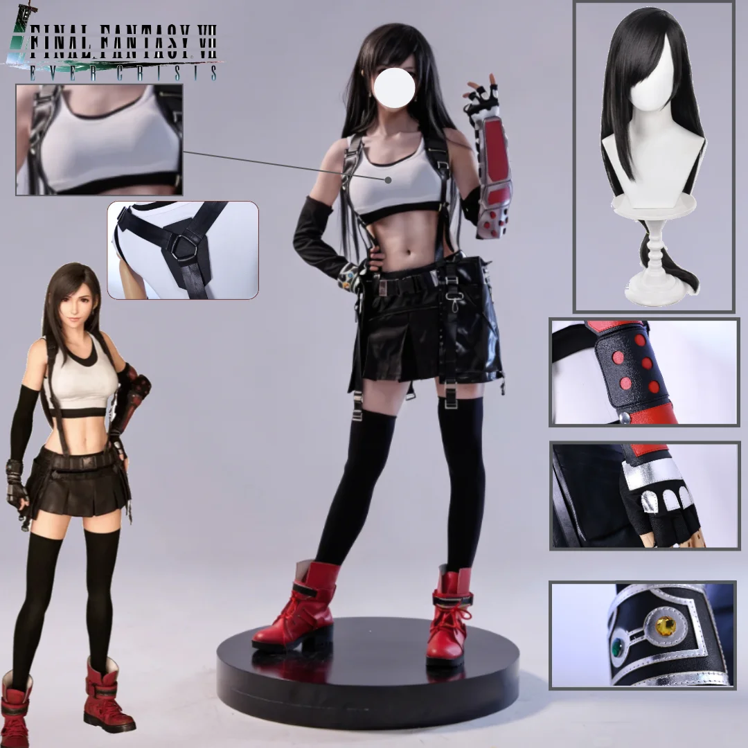 Tifa Cosplay Costume FF7 Final Fantasy VII Tifa Top Shirt Glove Arm Accessories Cos Outfit Wig Set Halloween Roleplay Tifa Suits
Tifa Cosplay Costume FF7 Final Fantasy VII Tifa Top Shirt Glove Arm Accessories Cos Outfit Wig Set Halloween Roleplay Tifa Suits