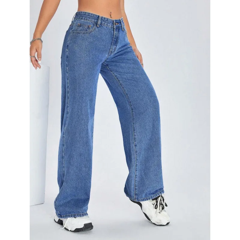 Retro Women's Jeans High Waist Straight Leg Blue Denim Casual Comfortable Stretchy Female Fashion Spring Summer Autumn
Retro Women's Jeans High Waist Straight Leg Blue Denim Casual Comfortable Stretchy Female Fashion Spring Summer Autumn