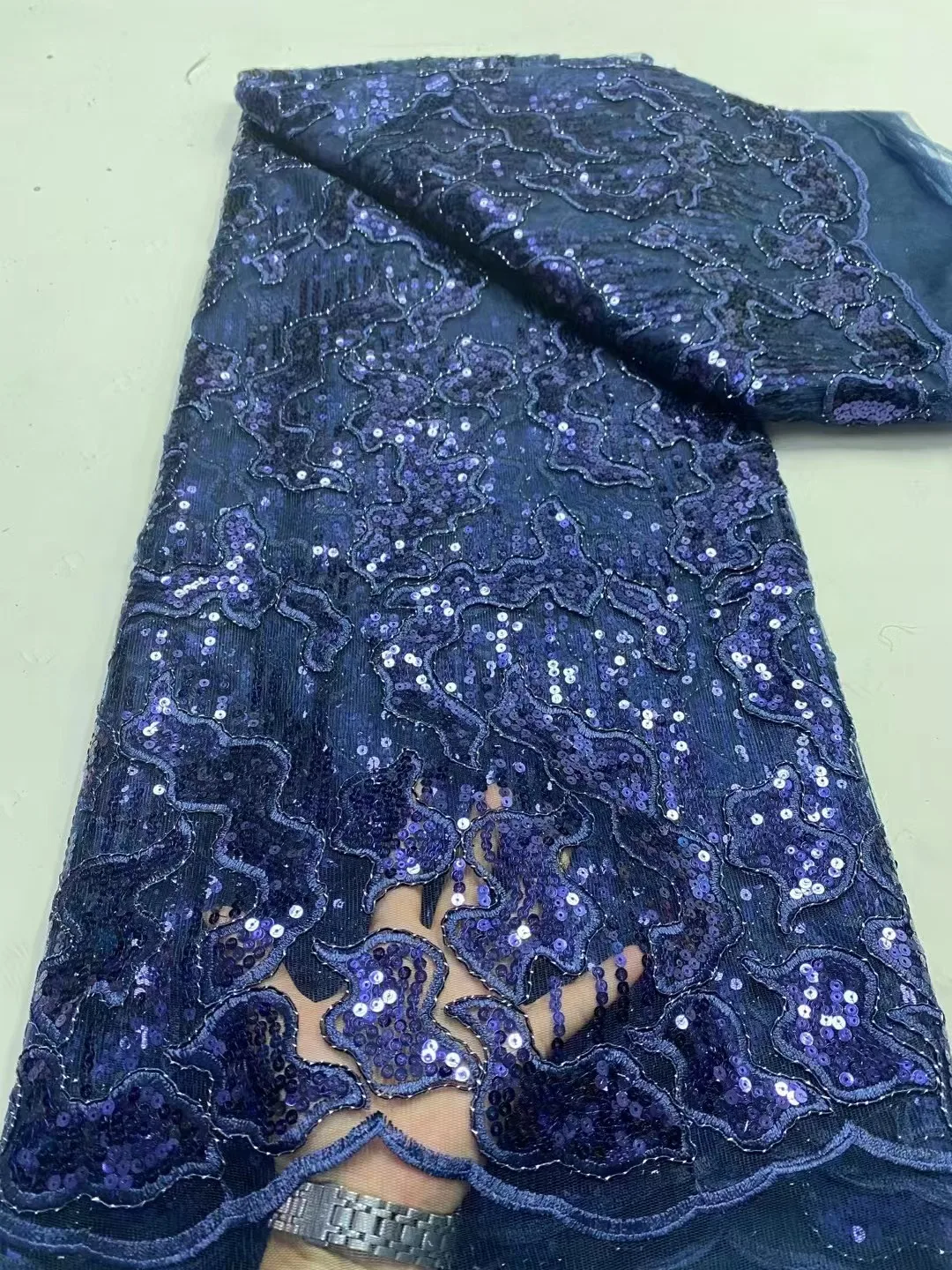 2024 African Nigerian Sequins Tulle Lace Fabric Embroidery French Mesh Material 5Yards Sewing for Nigerian Wedding Evening Dress
2024 African Nigerian Sequins Tulle Lace Fabric Embroidery French Mesh Material 5Yards Sewing for Nigerian Wedding Evening Dress