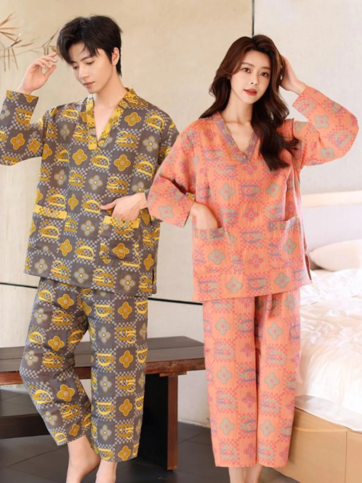 Pure Cotton Long Home Spwear Couple Sle Sauna Suit Women's Batobe Large Size Men's Batobe Home Comfortable Clothes
Pure Cotton Long Home Spwear Couple Sle Sauna Suit Women's Batobe Large Size Men's Batobe Home Comfortable Clothes