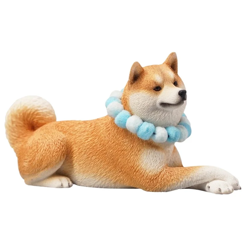Recumbent Shiba Inu simulation animal model healing dog ornament cute wearing collar gift figure
Recumbent Shiba Inu simulation animal model healing dog ornament cute wearing collar gift figure