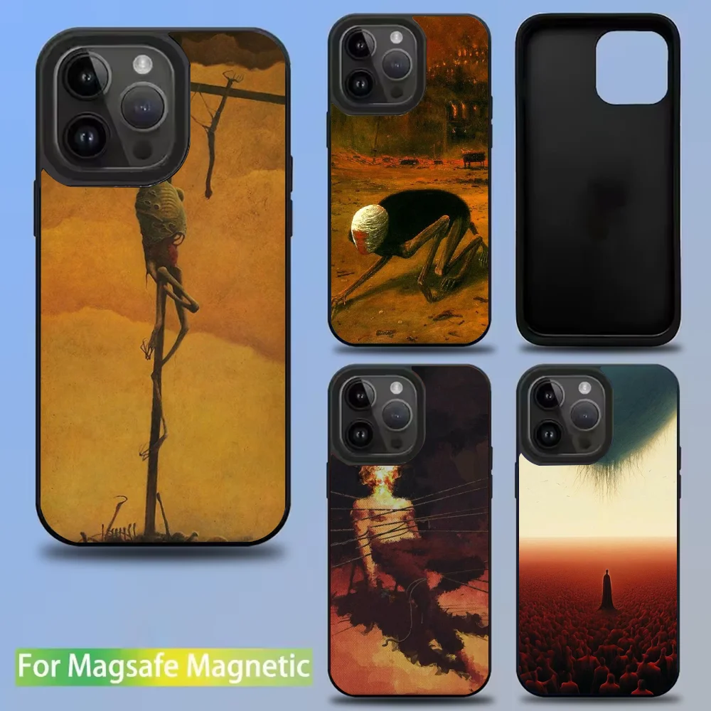 Z-Zdzislaw-Beksinskis Phone Case For IPhone 16 15 14 13 12 11 Pro Mini Max Soft Magnetic Cover
Z-Zdzislaw-Beksinskis Phone Case For IPhone 16 15 14 13 12 11 Pro Mini Max Soft Magnetic Cover