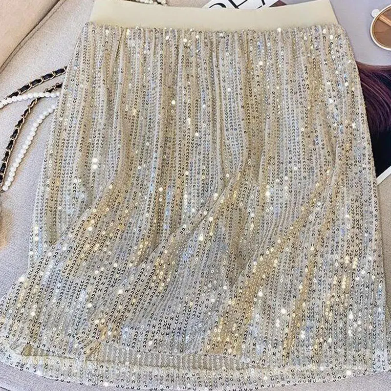 Elegant Fashion Harajuku Slim Fit Female Clothes Loose Casual All Match A-line Skirt High Waist Skirts Sequins Hip Wrap Skirt
Elegant Fashion Harajuku Slim Fit Female Clothes Loose Casual All Match A-line Skirt High Waist Skirts Sequins Hip Wrap Skirt