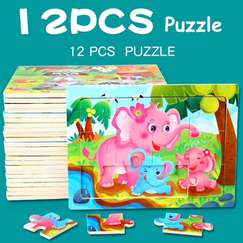 3D Wooden Puzzle Baby Montessori Toys Cartoon Animal Intelligence Wood Puzzles Early Learning Educational Toys for Children
3D Wooden Puzzle Baby Montessori Toys Cartoon Animal Intelligence Wood Puzzles Early Learning Educational Toys for Children