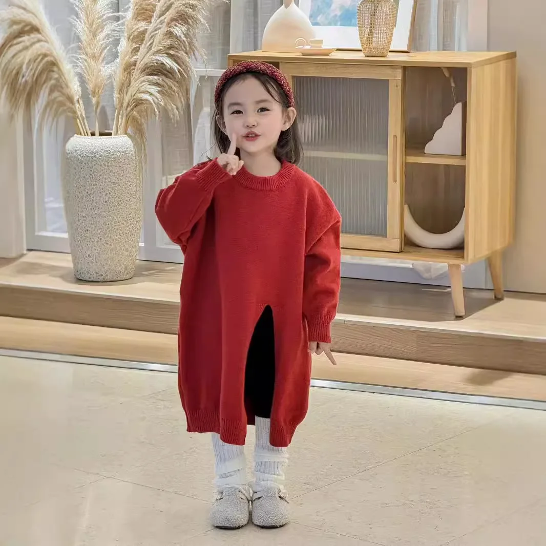 Girls Skirts 2024 New Winter Childrens Clothes Girl Baby Foreign Style Red New Year Knitted Long-sleeved Dress Casual Simple
Girls Skirts 2024 New Winter Childrens Clothes Girl Baby Foreign Style Red New Year Knitted Long-sleeved Dress Casual Simple