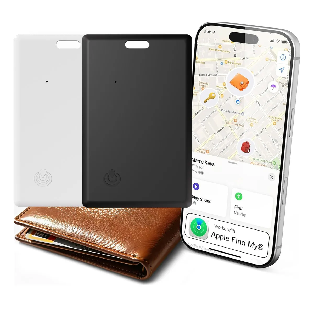Карта-трекер для кошелька с Bluetooth, умный трекер, совместимый с Find My (только для iOS), ультратонкий локатор для сумок и багажа.
Карта-трекер для кошелька с Bluetooth, умный трекер, совместимый с Find My (только для iOS), ультратонкий локатор для сумок и багажа.