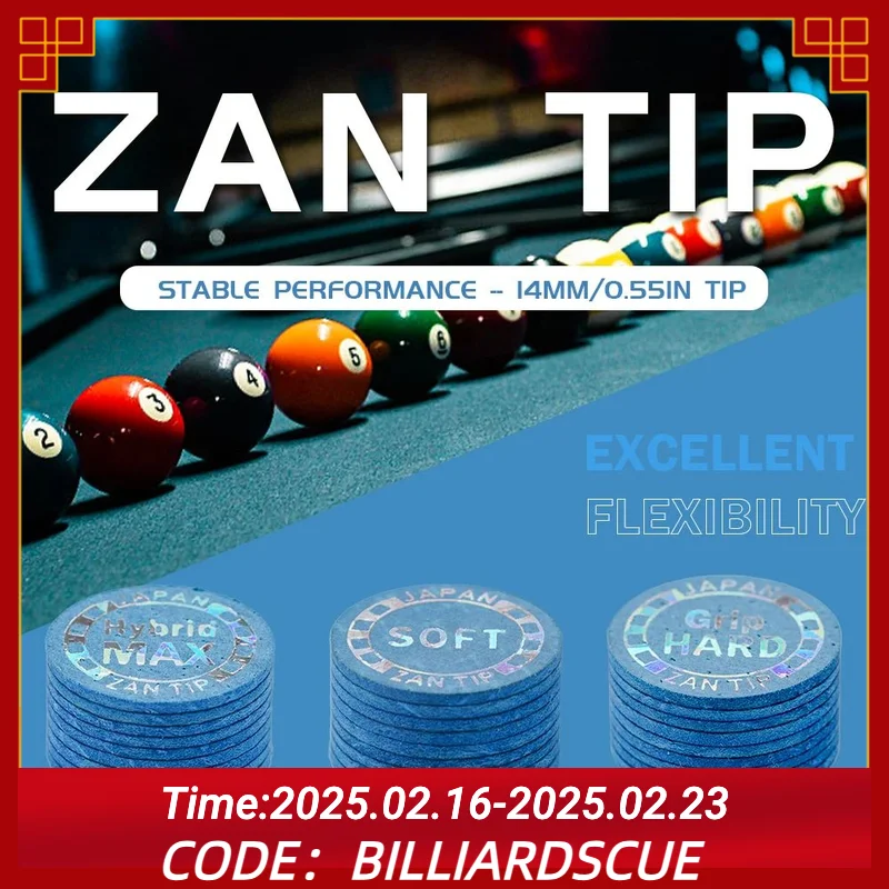 Zan Tip Premium 14mm Pool Cue Tips Super Zan Tip Standard Professional Billiard Cue & Pool Cue Stick Tips Billiard Accessories
Zan Tip Premium 14mm Pool Cue Tips Super Zan Tip Standard Professional Billiard Cue & Pool Cue Stick Tips Billiard Accessories