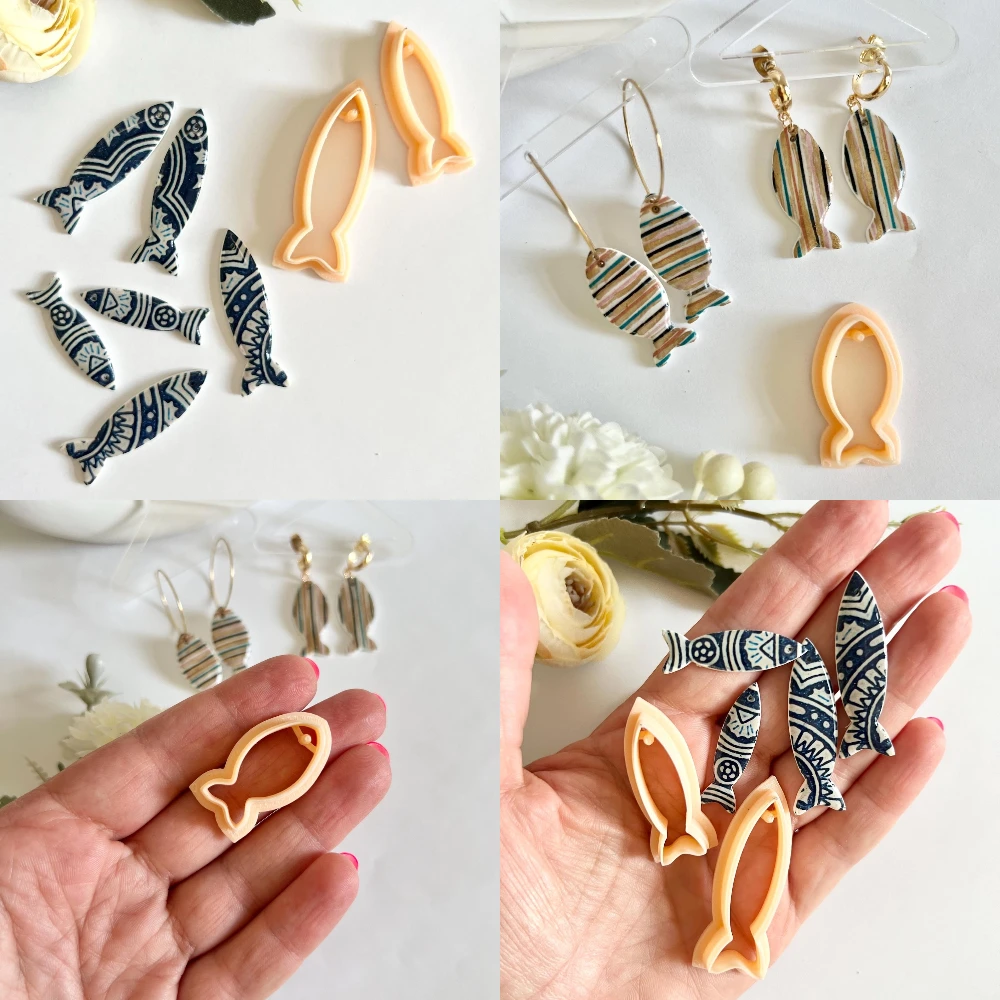 Cute Fish Clay Cutters Animal cutters 3 sizes SHARP edge Earring Jewelry Making Polymer clay tools Earrings Cutters Hand Tools
Cute Fish Clay Cutters Animal cutters 3 sizes SHARP edge Earring Jewelry Making Polymer clay tools Earrings Cutters Hand Tools