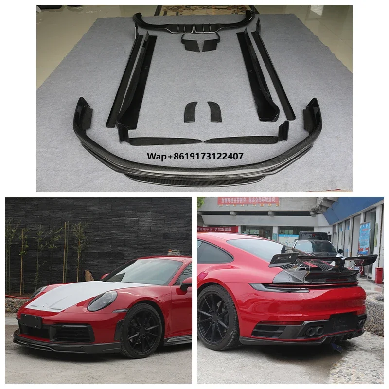 2018-2019 Car Upgrade for Style Wet Carbon Fiber Fog Light Front/Rear Lip Side Skirt Spoiler Bolt-On New Fit for 911 992
2018-2019 Car Upgrade for Style Wet Carbon Fiber Fog Light Front/Rear Lip Side Skirt Spoiler Bolt-On New Fit for 911 992