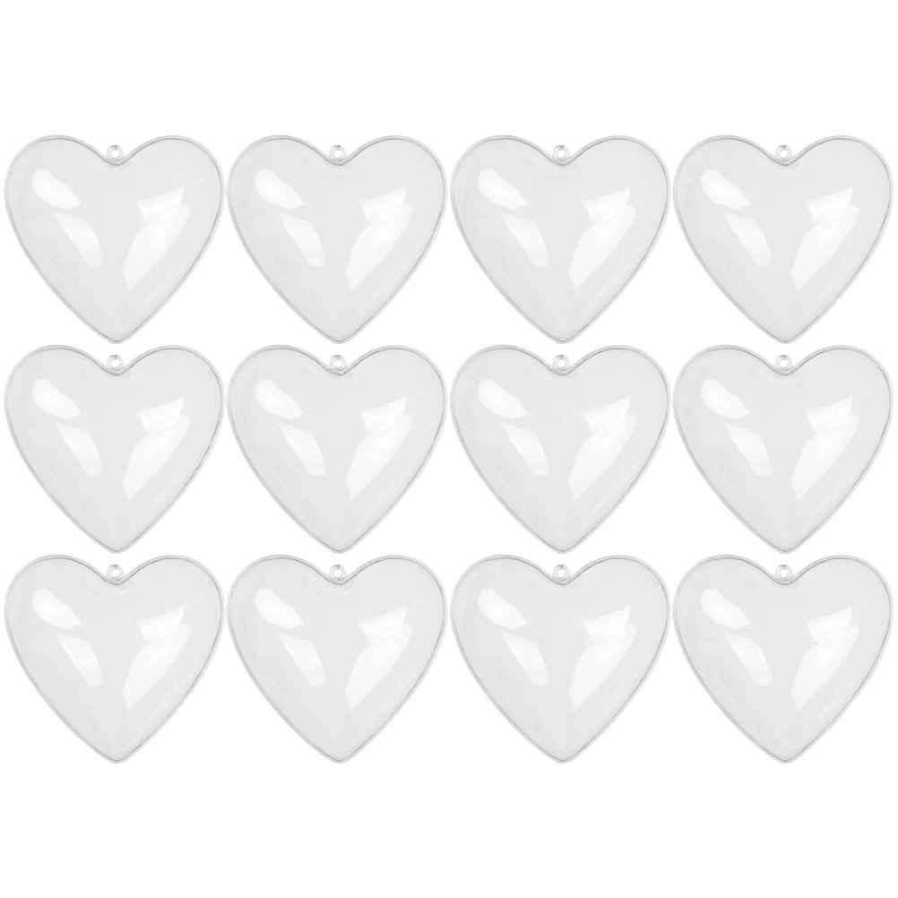 12pcs Christmas Transparent Heart Decoration Box Clear Hanging Pendant Balls Reusable Shatterproof Plastic Craft Storage Hollow
12pcs Christmas Transparent Heart Decoration Box Clear Hanging Pendant Balls Reusable Shatterproof Plastic Craft Storage Hollow