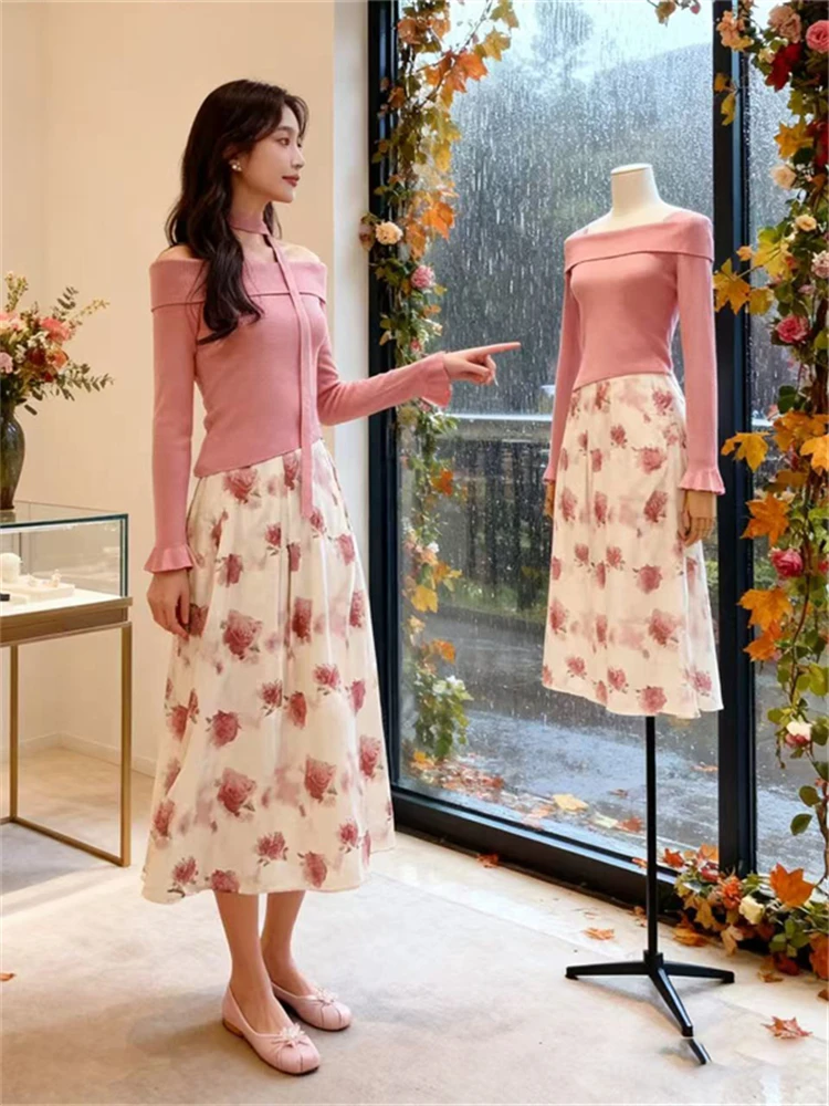 Романтический праздничный женский галстук-бабочка, комплект из двух предметов с колючками, юбка-миди с цветочным принтом, ранняя осень, Новое поступление, повседневная одежда...
Романтический праздничный женский галстук-бабочка, комплект из двух предметов с колючками, юбка-миди с цветочным принтом, ранняя осень, Новое поступление, повседневная одежда...