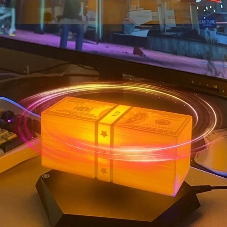 Floating US Dollar Stack LED Night Light with Magnetic Base, Atmosphere Light For Grand Theft Auto Game Peripheral Decor Gift
Floating US Dollar Stack LED Night Light with Magnetic Base, Atmosphere Light For Grand Theft Auto Game Peripheral Decor Gift