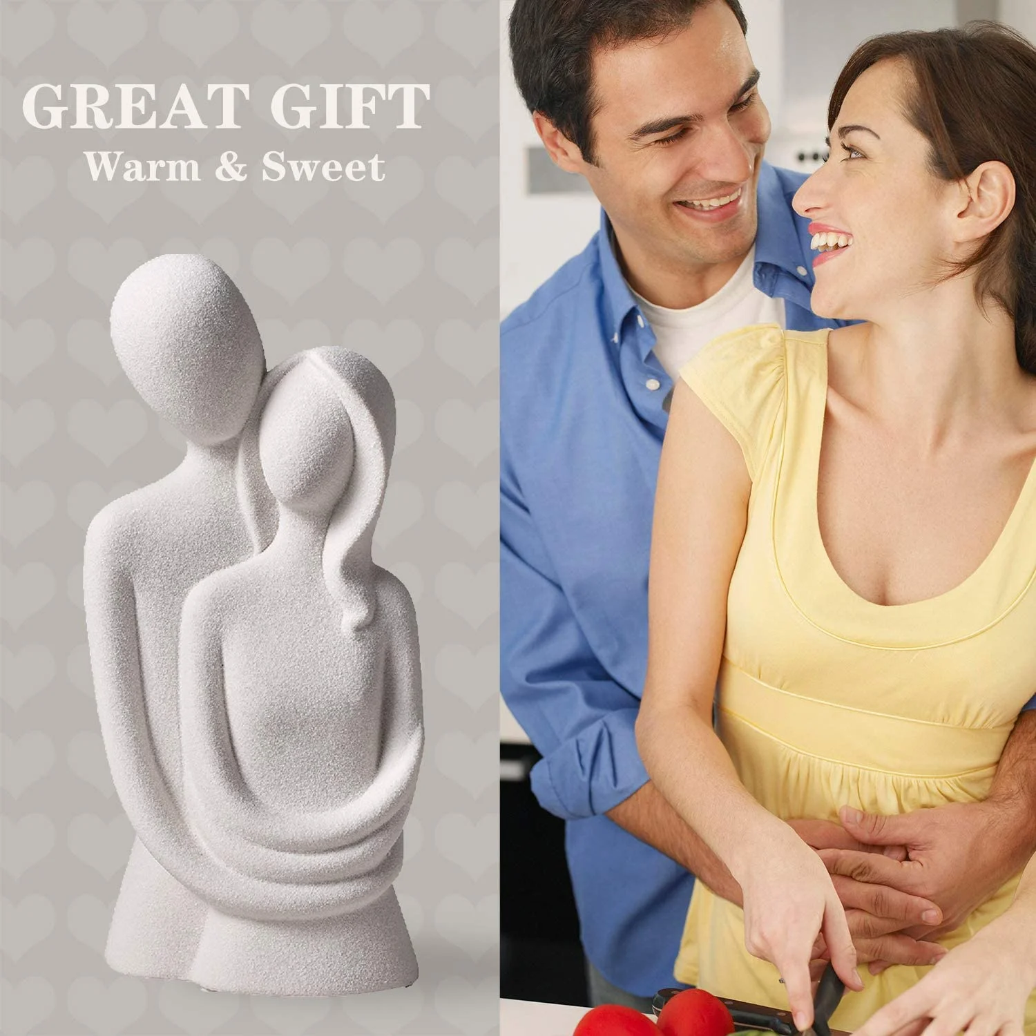 New Hugging Couple Ceramic Sculpture Passionate Love Statue Romantic Ornament Figurine Home Office Bookshelf Desktop Decoration
New Hugging Couple Ceramic Sculpture Passionate Love Statue Romantic Ornament Figurine Home Office Bookshelf Desktop Decoration