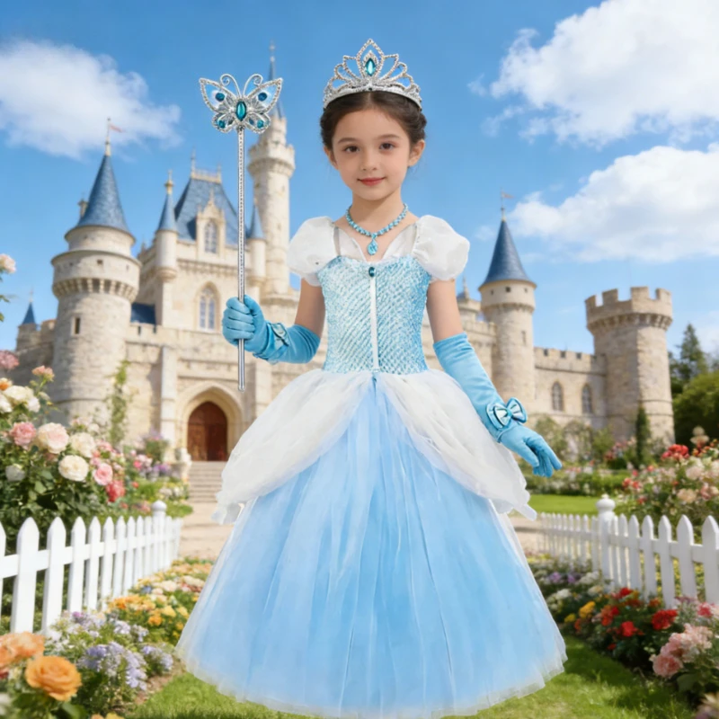 Christmas Halloween Princess Long Costumes for Girls New Years Clothes with Puff Sleeve Outfit for Kids Princess Festive Dresses
Christmas Halloween Princess Long Costumes for Girls New Years Clothes with Puff Sleeve Outfit for Kids Princess Festive Dresses