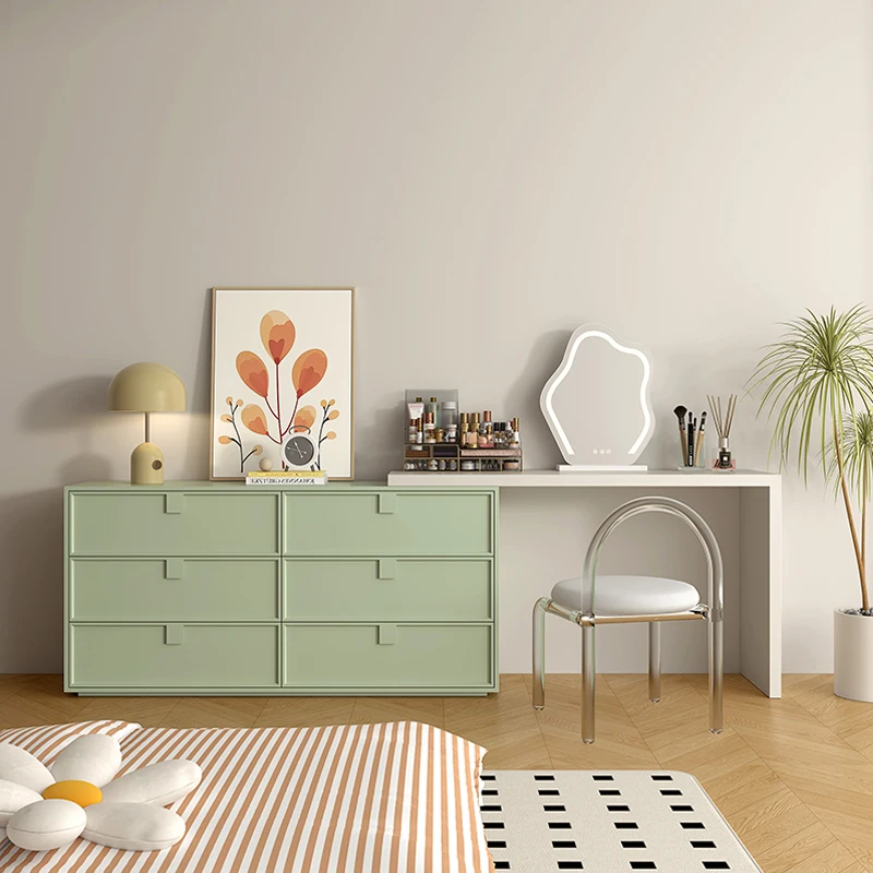 Bed Tail Color Six Bucket Cabinet Dressing Table Integrated Cream Style Solid Wood Bedroom Modern and Simple Storage Cabinet
Bed Tail Color Six Bucket Cabinet Dressing Table Integrated Cream Style Solid Wood Bedroom Modern and Simple Storage Cabinet