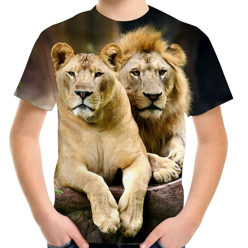 New 2022 Summer Children 3D T Shirt Animal Lion Print T-Shirt Short Sleeve Casual Tee Brand Clothing Tops Boy Girl Clothes
New 2022 Summer Children 3D T Shirt Animal Lion Print T-Shirt Short Sleeve Casual Tee Brand Clothing Tops Boy Girl Clothes