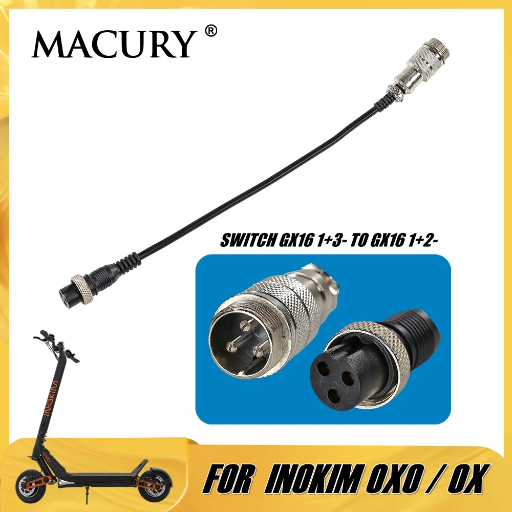 Charger Socket Adapter for INOKIM OXO OX Electric Scooter To Switch GX16 3-Pin 1+3- To GX16 3-Pin 1+2- Charging Port Converter
Charger Socket Adapter for INOKIM OXO OX Electric Scooter To Switch GX16 3-Pin 1+3- To GX16 3-Pin 1+2- Charging Port Converter