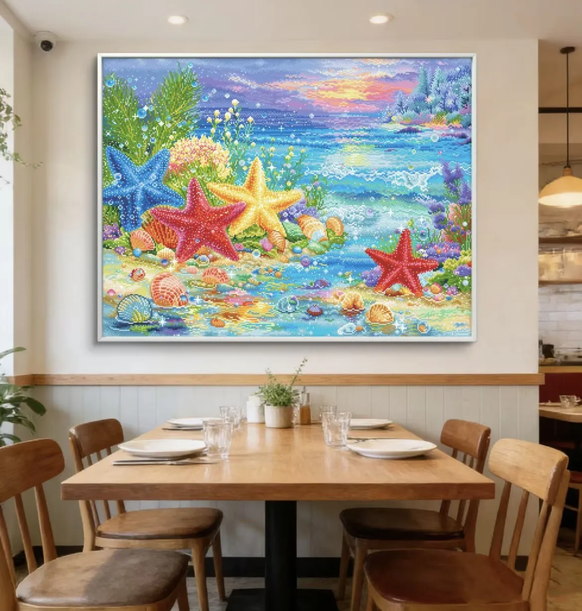 9ct 100x75cm Starfish Embroidery DIY Printed Kits Cross Stitch Needlework Set Home Decor Crafts 84 Colors
9ct 100x75cm Starfish Embroidery DIY Printed Kits Cross Stitch Needlework Set Home Decor Crafts 84 Colors