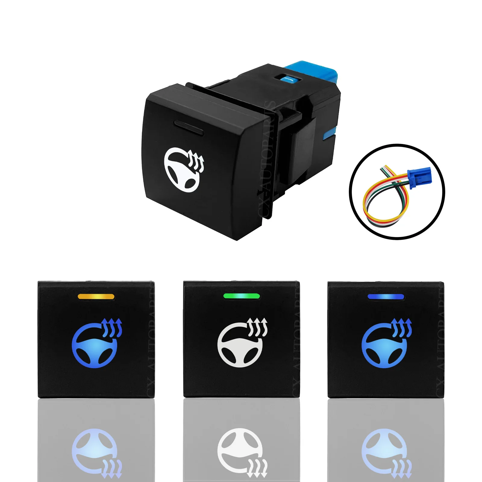 12V 3Amp Car Steering Wheel Heating Switch Button with LED ON-OFF Push Switch For Toyota Camry Hiace Corolla Prado RAV4
12V 3Amp Car Steering Wheel Heating Switch Button with LED ON-OFF Push Switch For Toyota Camry Hiace Corolla Prado RAV4