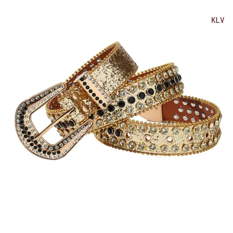 Gothic Sequins Pin Buckle Belt for Women Glittering Waist Band for Girl Female Shorts Belt Y2K Cowgirl Belt
Gothic Sequins Pin Buckle Belt for Women Glittering Waist Band for Girl Female Shorts Belt Y2K Cowgirl Belt