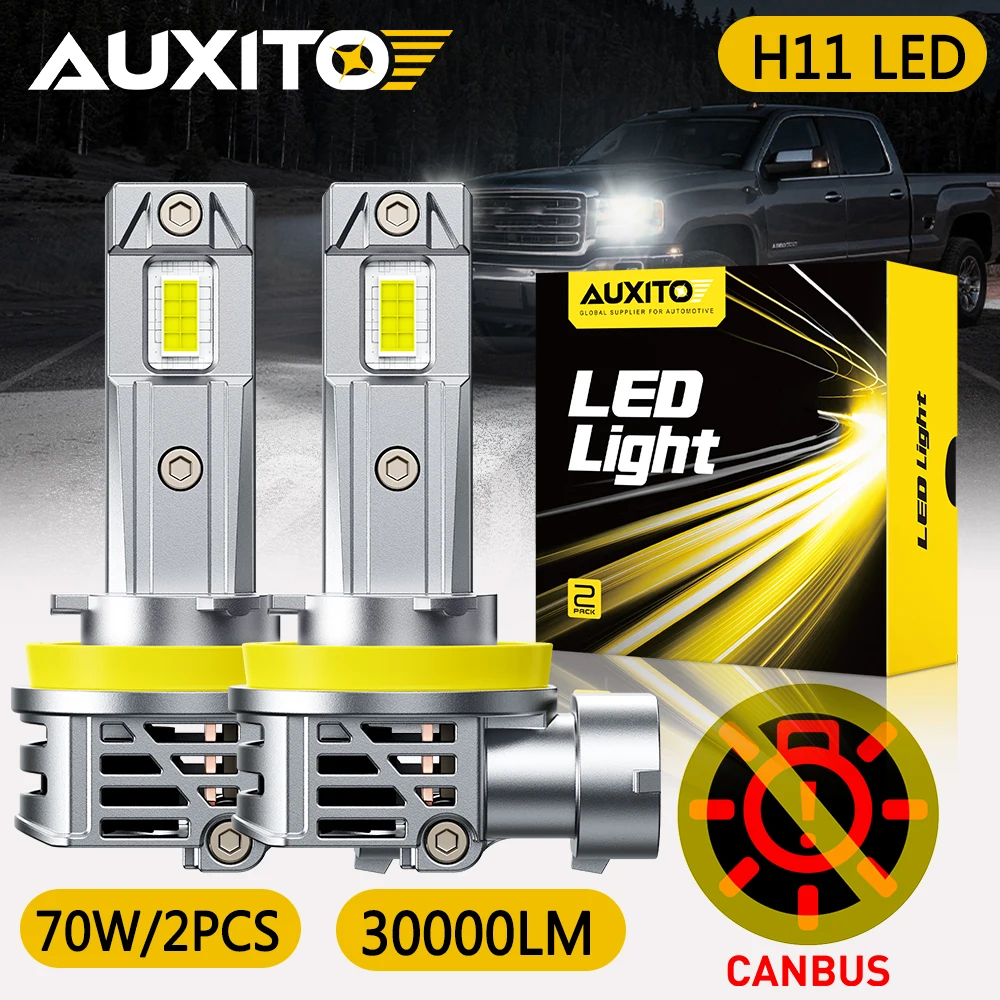 AUXITO 70W 30000LM H11 LED Canbus High Power Turbo H8 H9 Headlight Bulbs For Toyota Ford Super White 12V Auto Ampoule Lamp 2Pcs
AUXITO 70W 30000LM H11 LED Canbus High Power Turbo H8 H9 Headlight Bulbs For Toyota Ford Super White 12V Auto Ampoule Lamp 2Pcs