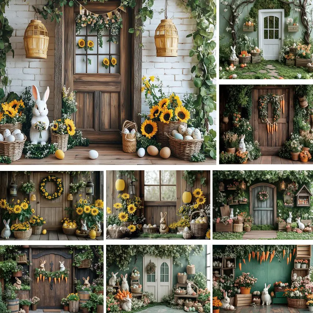 Spring Easter Flowers Wood House Backdrop Floral Plants Colorful Eggs Rabbits Kids Birthday Party Decor Photography Background
Spring Easter Flowers Wood House Backdrop Floral Plants Colorful Eggs Rabbits Kids Birthday Party Decor Photography Background