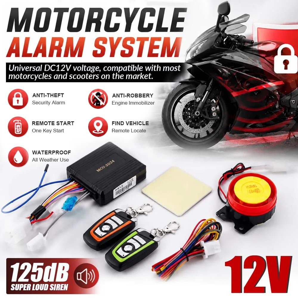 12V Motorcycle Anti-Theft Alarm System Wireless Dual Remote Engine Starter Stop Controller Module Horn For Universal Motorcycle
12V Motorcycle Anti-Theft Alarm System Wireless Dual Remote Engine Starter Stop Controller Module Horn For Universal Motorcycle