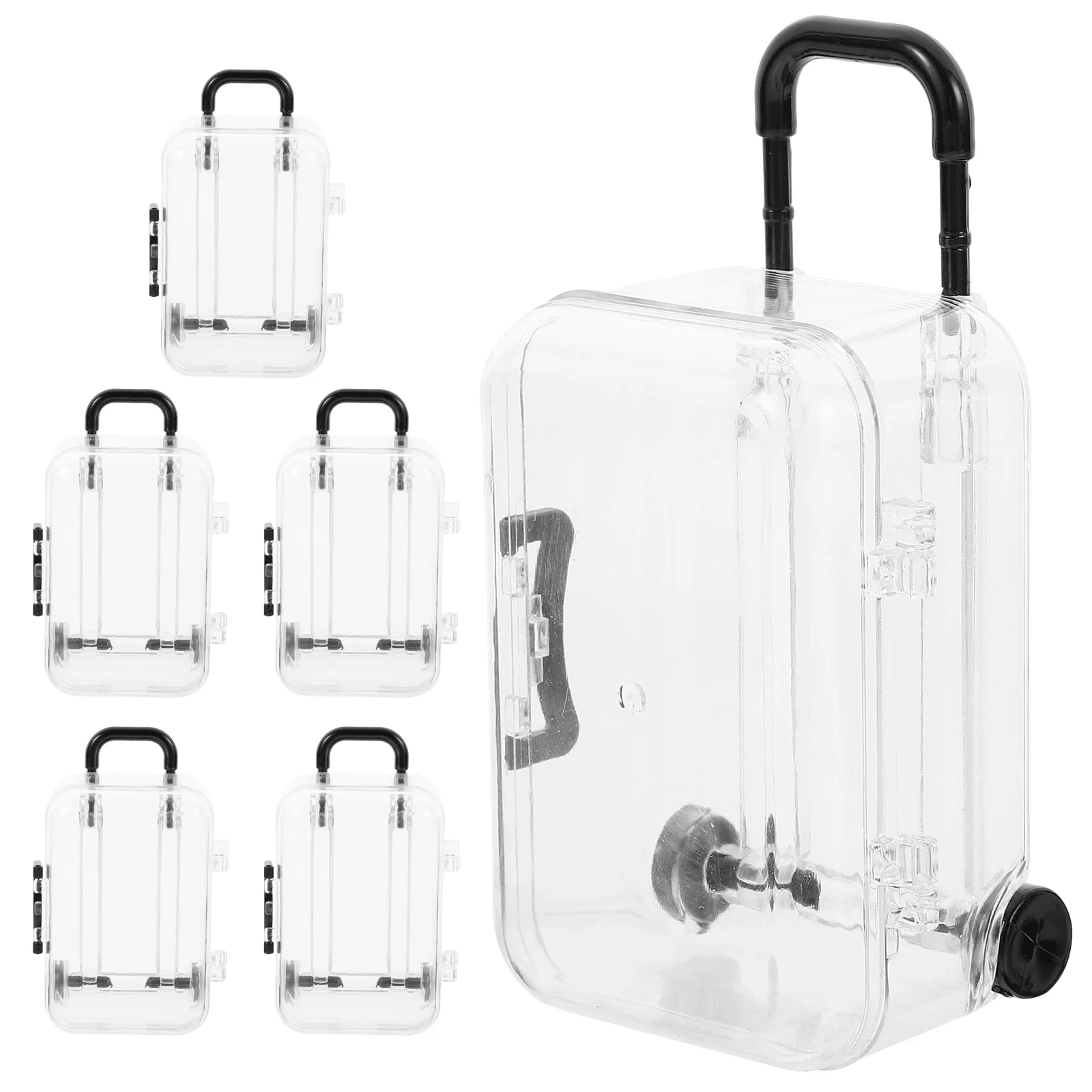 6pcs Plastic Mini Suitcase Tiny Travel Jewelry Candy Box for Party Decoration mini suitcase gift box travel party decorations
6pcs Plastic Mini Suitcase Tiny Travel Jewelry Candy Box for Party Decoration mini suitcase gift box travel party decorations