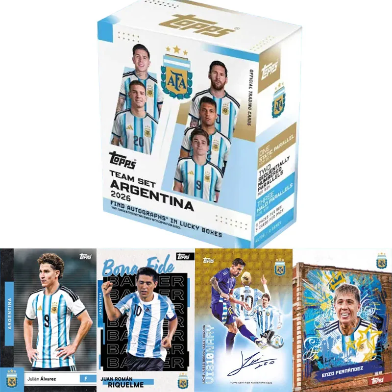 2026 Topps Argentina National Team Set Soccer Cards Official Licensed Football Trading Card Blind Box Collectible Toys Gifts
2026 Topps Argentina National Team Set Soccer Cards Official Licensed Football Trading Card Blind Box Collectible Toys Gifts