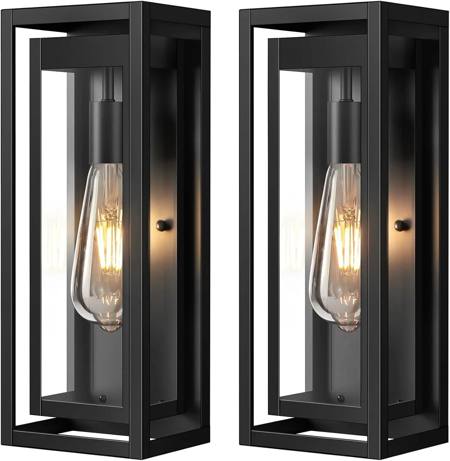 15in Outdoor Wall Lights 2 Pack Matte Black Exterior Sconces Waterproof Clear Glass for Front Door Porch Garage
15in Outdoor Wall Lights 2 Pack Matte Black Exterior Sconces Waterproof Clear Glass for Front Door Porch Garage