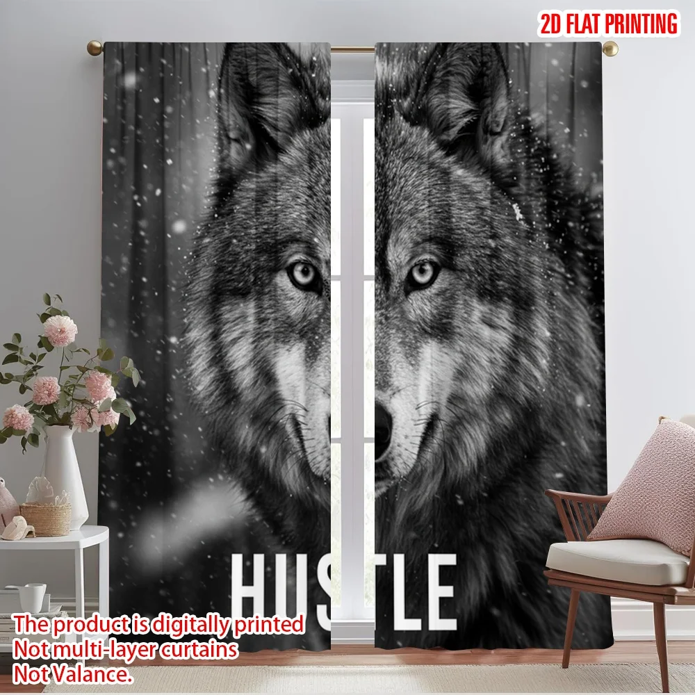 2pcs 2D flat printing Curtain Wolf Hustle Motivation Polyester Without Electricity Birthday Party Perfect for Booths Studio
2pcs 2D flat printing Curtain Wolf Hustle Motivation Polyester Without Electricity Birthday Party Perfect for Booths Studio