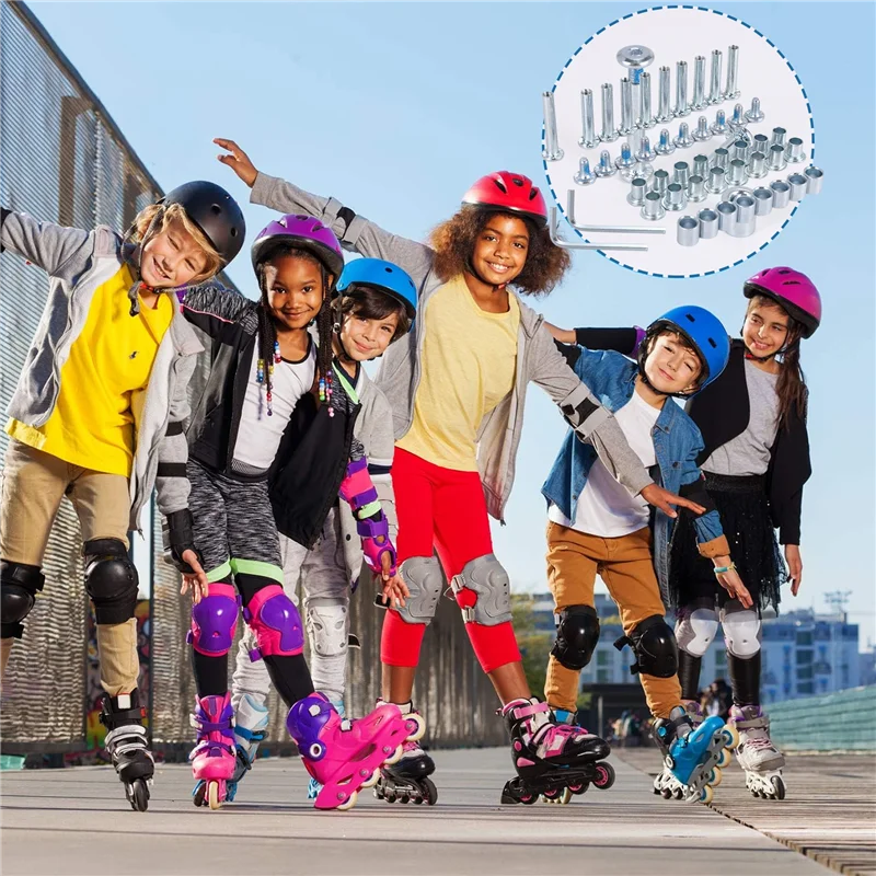 HOTB72A Inline Skate Axle Spacer Screw,Skate Wheel Bearing Spacer,Roller Skate Replacement Parts With Axle&Axles Screws&Wrench
HOTB72A Inline Skate Axle Spacer Screw,Skate Wheel Bearing Spacer,Roller Skate Replacement Parts With Axle&Axles Screws&Wrench
