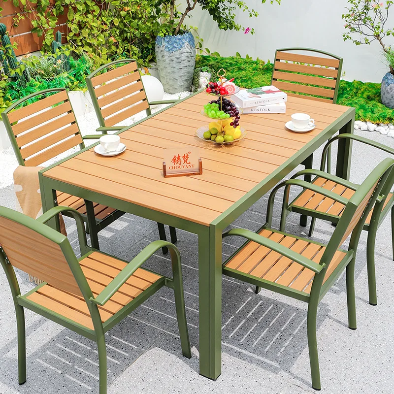 High Quality Plastic Outdoor Dining Table And Chairs Set Foldable 6 Seater For Hotel Use
High Quality Plastic Outdoor Dining Table And Chairs Set Foldable 6 Seater For Hotel Use
