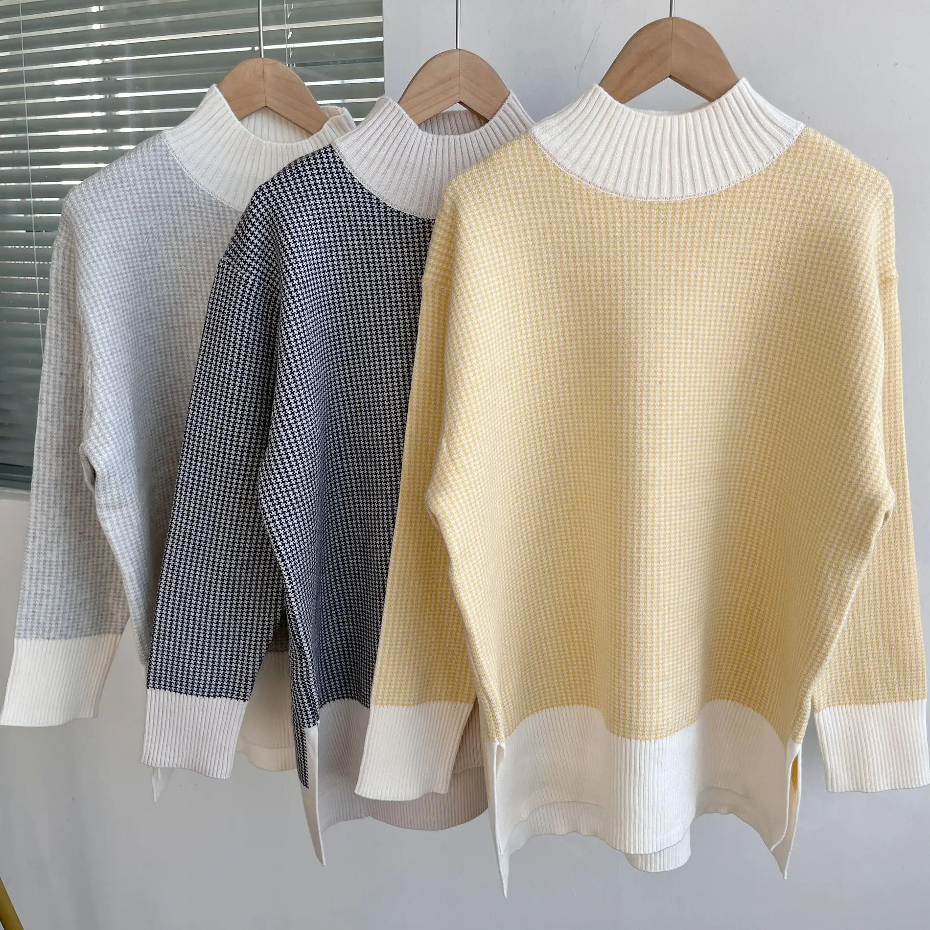 Comfortable Knitted Sweater f High Collar ort Sle Long Sve Overhead Cheered Pattern Korean Single Bird id Desig...
Comfortable Knitted Sweater f High Collar ort Sle Long Sve Overhead Cheered Pattern Korean Single Bird id Desig...