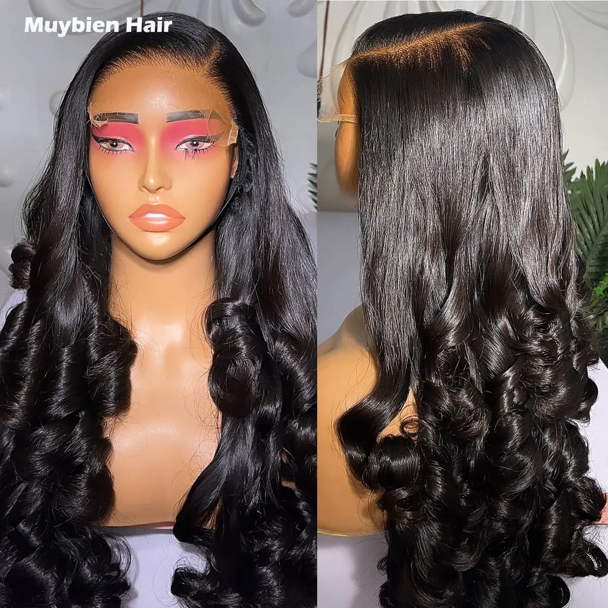 400 Density Natural Black Bouncy Curly Lace Front Wig Human Hair 13x6 13x4 HD Lace Front Wigs for Woman Ready to Wear Glueless
400 Density Natural Black Bouncy Curly Lace Front Wig Human Hair 13x6 13x4 HD Lace Front Wigs for Woman Ready to Wear Glueless