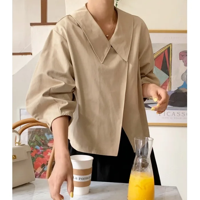 Casual Collar Oversized Coat Simple Versatile Korean Style Pure Color Polyester Fiber Women's Loose Fit Fake Two-Piece Design
Casual Collar Oversized Coat Simple Versatile Korean Style Pure Color Polyester Fiber Women's Loose Fit Fake Two-Piece Design
