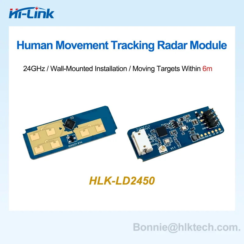 24G HLK-LD2450 mmWave Human Distance Speed Tracking Detection Sensor Module for Security And Surveillance