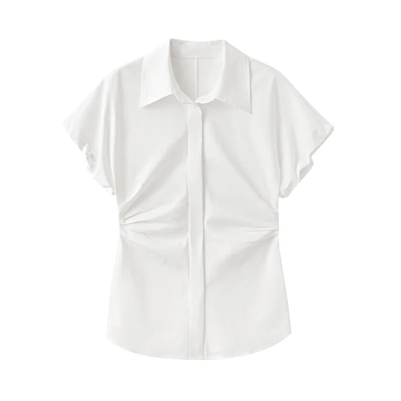 Chivirin Women's irt Waist Cinching Pleated Summer New White 35-39 Years Old round Ne Mid-Length Cotton Blend irt
Chivirin Women's irt Waist Cinching Pleated Summer New White 35-39 Years Old round Ne Mid-Length Cotton Blend irt