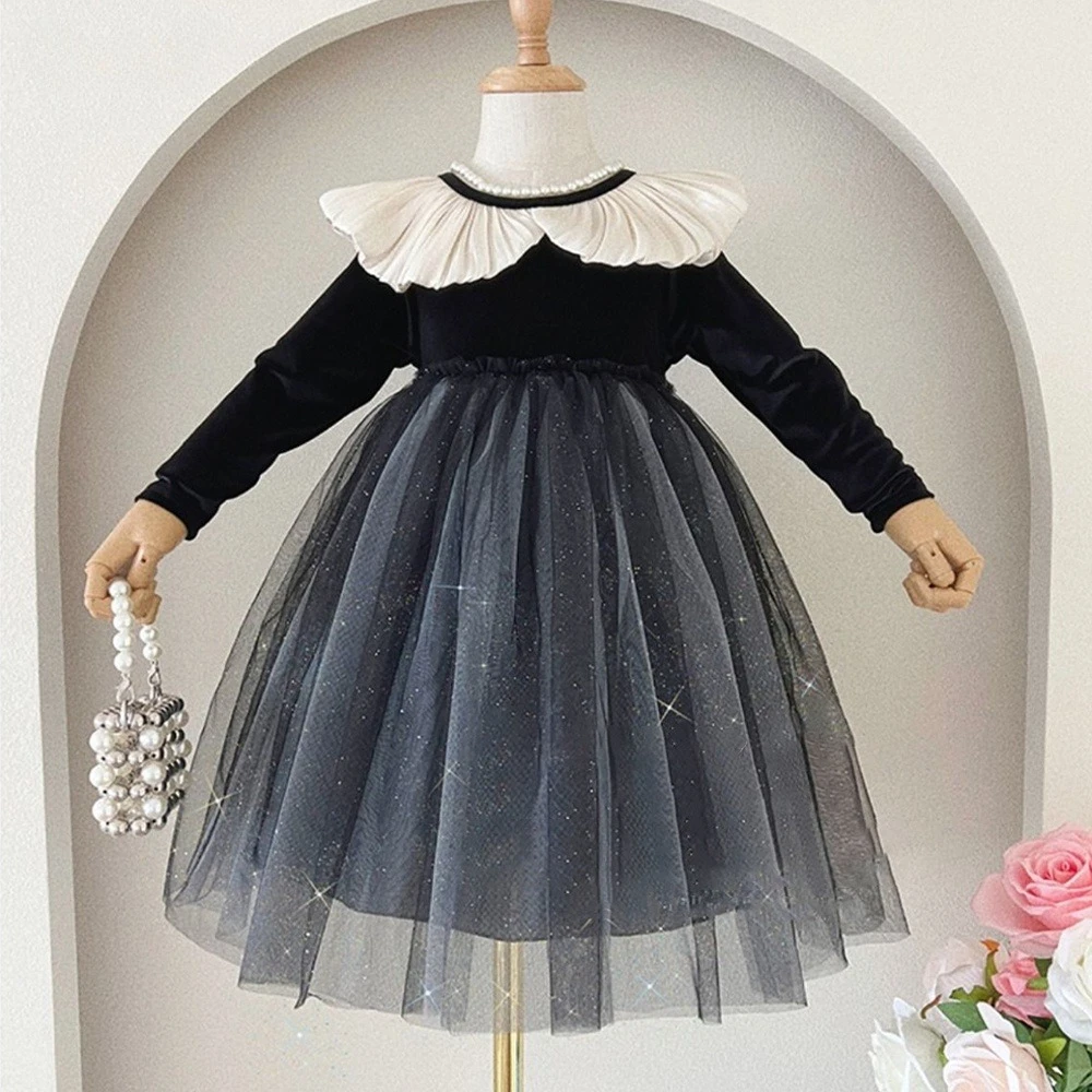 Весенне-осенние модные лоскутные костюмы для девочек от 2 до 6 лет, платье принцессы с длинными рукавами, 1 шт., детская праздничная милая одежда 
Весенне-осенние модные лоскутные костюмы для девочек от 2 до 6 лет, платье принцессы с длинными рукавами, 1 шт., детская праздничная милая одежда