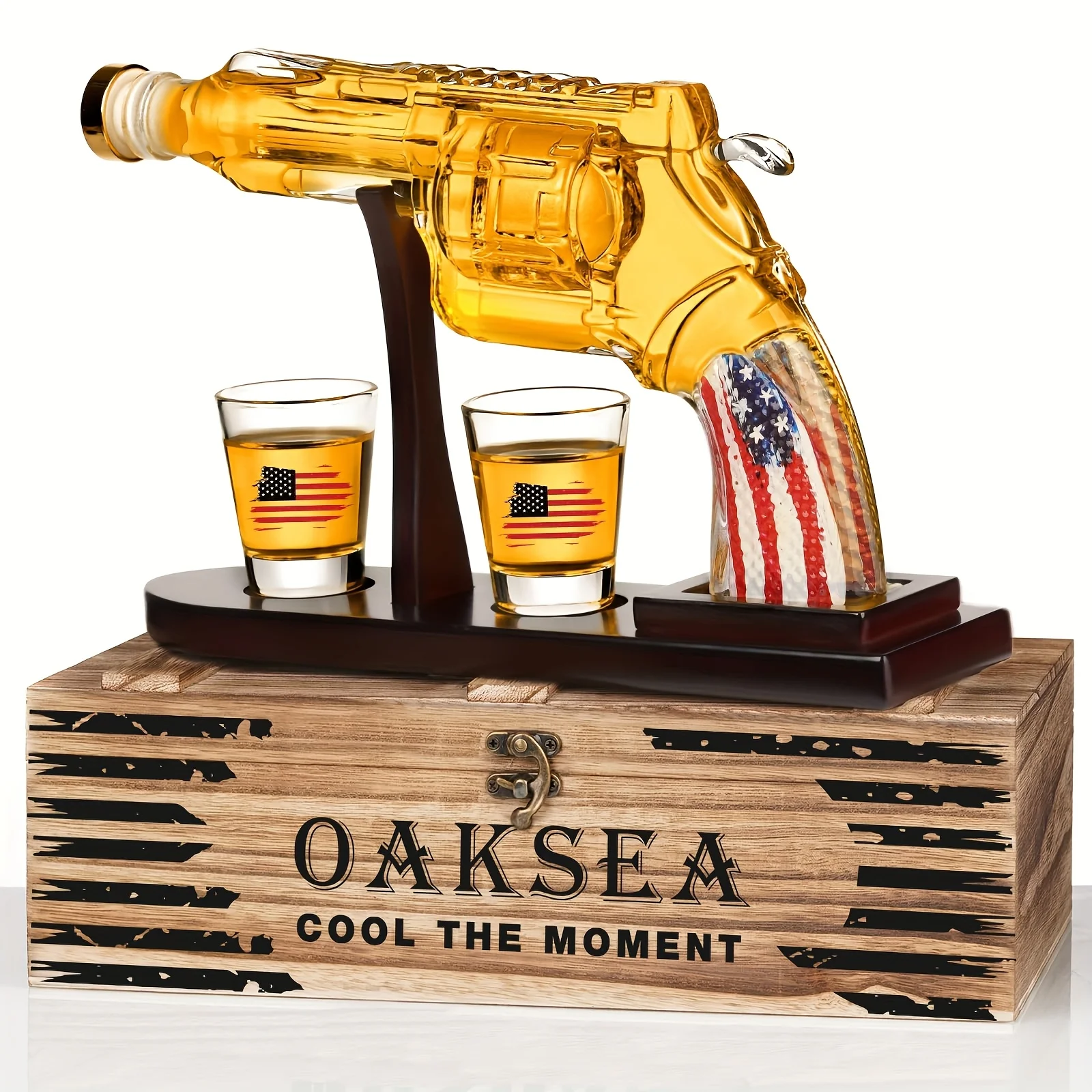 American Flag Engraved Whiskey Decanter Set with 2Oz Shot Glasses | Father'S Day Gifts for Men And Dad | Patriotic Military Gift Box for Husband | Premium Double-Barrel Liquor Dispenser Home Bar Set | 9Oz Whiskey Glasses with US Army Insignia Packag
American Flag Engraved Whiskey Decanter Set with 2Oz Shot Glasses | Father'S Day Gifts for Men And Dad | Patriotic Military Gift Box for Husband | Premium Double-Barrel Liquor Dispenser Home Bar Set | 9Oz Whiskey Glasses with US Army Insignia Packag