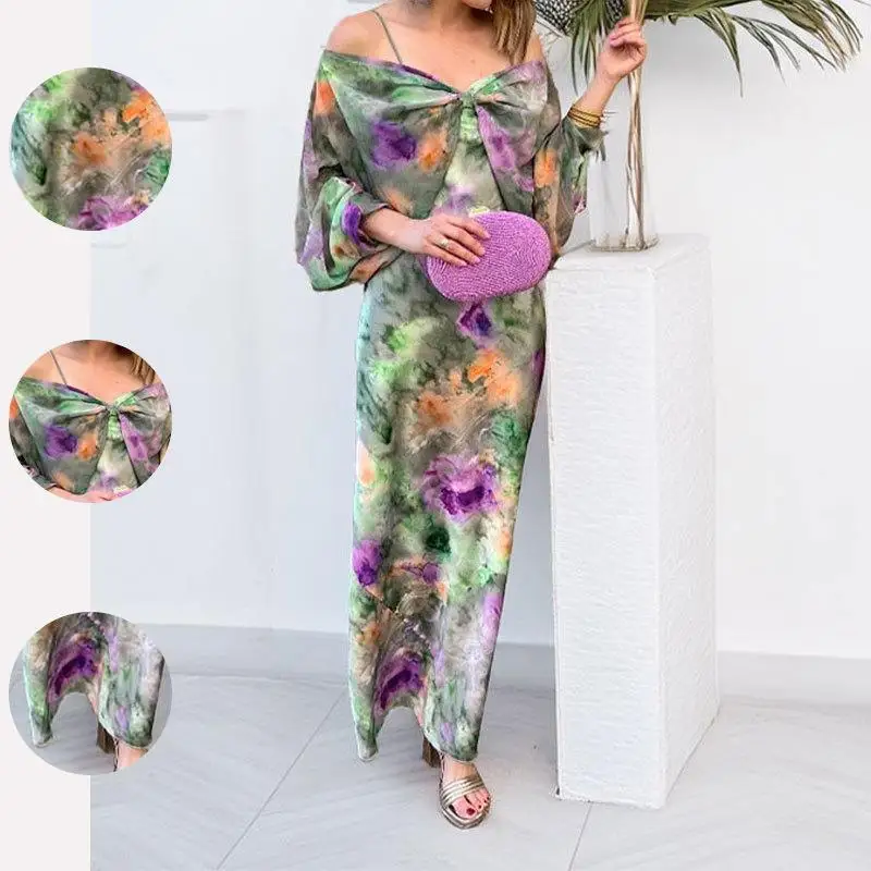 Elegant Tie Dye Long Sleeve Wrap Dress Set Fashionable Women's Spring Clothing Cross Border Stylish Three Piece Suit
Elegant Tie Dye Long Sleeve Wrap Dress Set Fashionable Women's Spring Clothing Cross Border Stylish Three Piece Suit