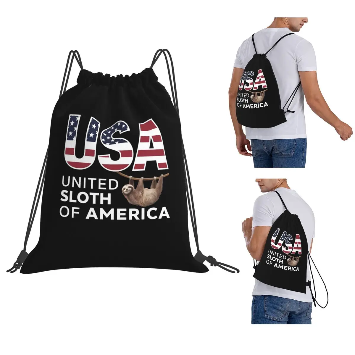 United Sloth Of America Funny 4th Of July Usa Backpacks Multi-function Drawstring Bundle Pocket Sports Bag Book Bags for Travel
United Sloth Of America Funny 4th Of July Usa Backpacks Multi-function Drawstring Bundle Pocket Sports Bag Book Bags for Travel