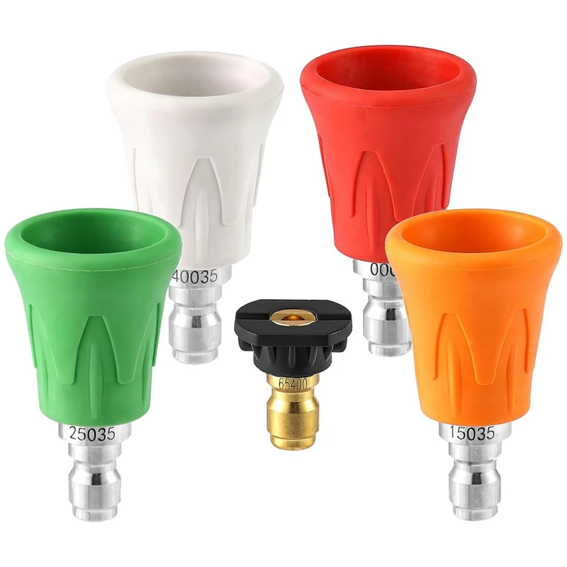 High Pressure Washer Nozzle Guard, Cleaning Nozzle Holder Set, Bore Size 2.5, With 0.64 Cm Quick Connect
High Pressure Washer Nozzle Guard, Cleaning Nozzle Holder Set, Bore Size 2.5, With 0.64 Cm Quick Connect
