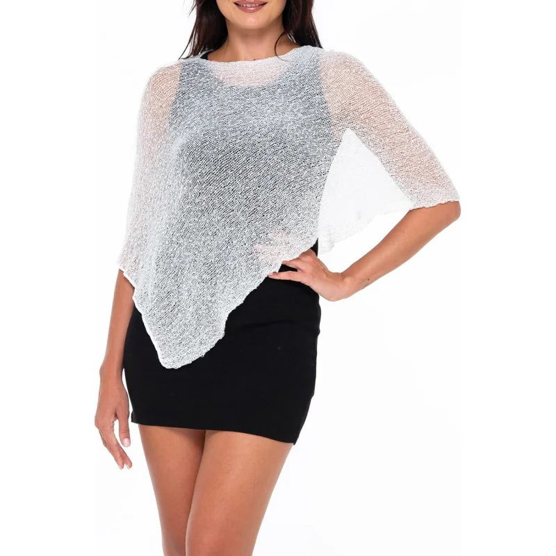 Womens Sheer Knit Poncho Shrug Lightweight Cover Up One Size Fits Most
Womens Sheer Knit Poncho Shrug Lightweight Cover Up One Size Fits Most