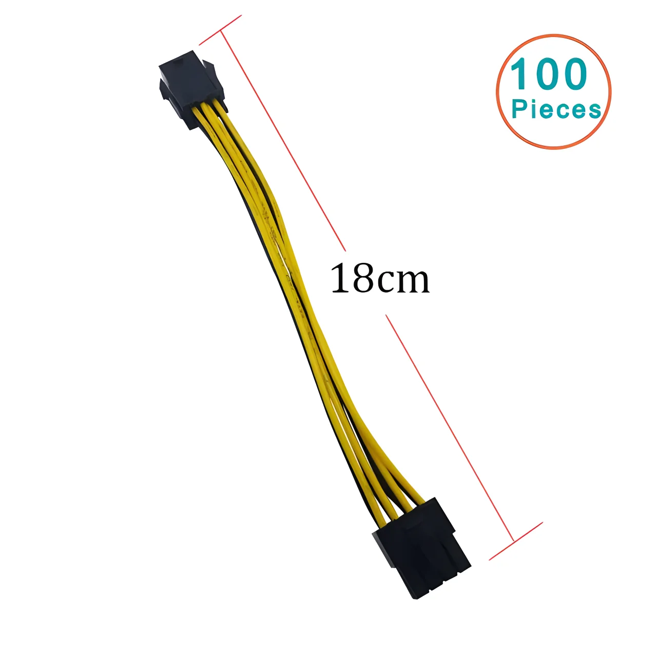 100PCS/LOT New Arrival PCI Express PCI-E Black Red 6 Pin to 8 Pin Graphic Card Power Adapter Cable 18CM For PC
100PCS/LOT New Arrival PCI Express PCI-E Black Red 6 Pin to 8 Pin Graphic Card Power Adapter Cable 18CM For PC